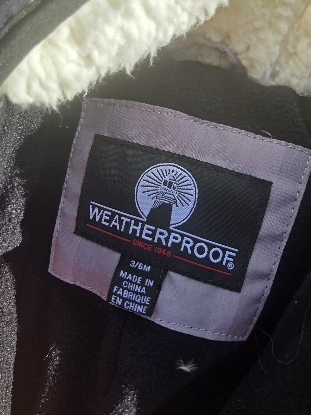 Weatherproof Hooded Insulated Snowsuit 3-6M Purple/Black Full Zip Winter - Picture 2 of 3